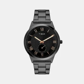 Men's Black Analog Stainless Steel Watch TWTG10009