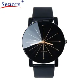 Men's Quartz Relogio Masculinos Dial Glass Time Men Clock Leather Business Round Case Hour Watch Relojes Hombre Levert Dropship