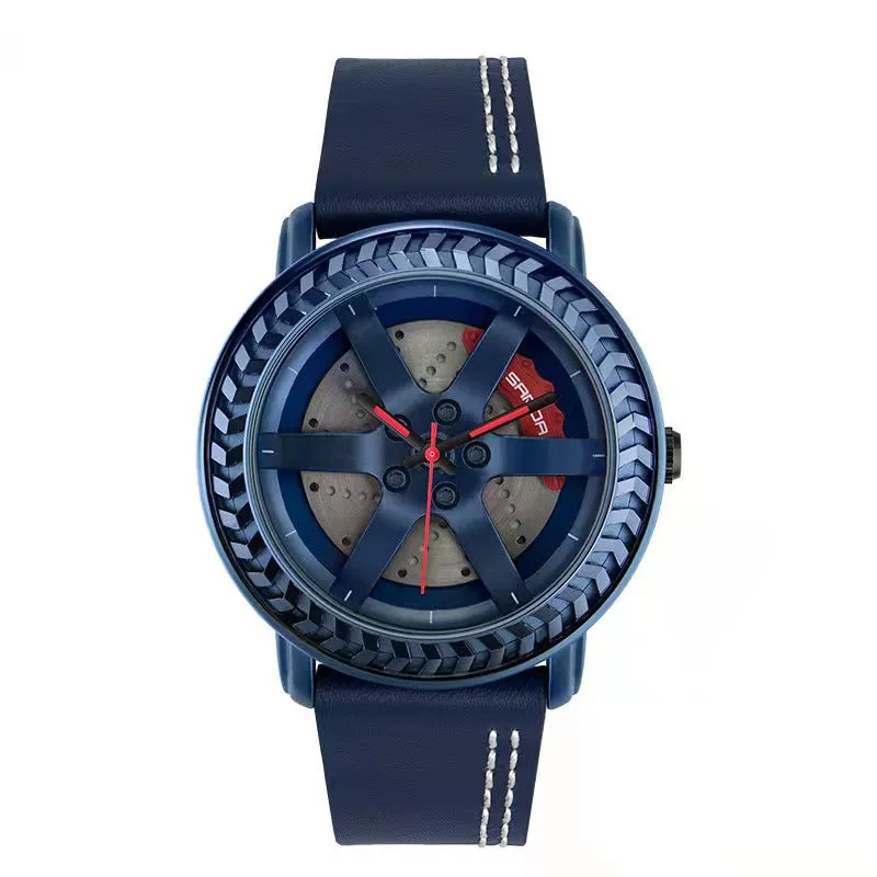 Men's Watches High Quality Quartz Spinning Waterproof Wrist Car Wheel Watch | 1050