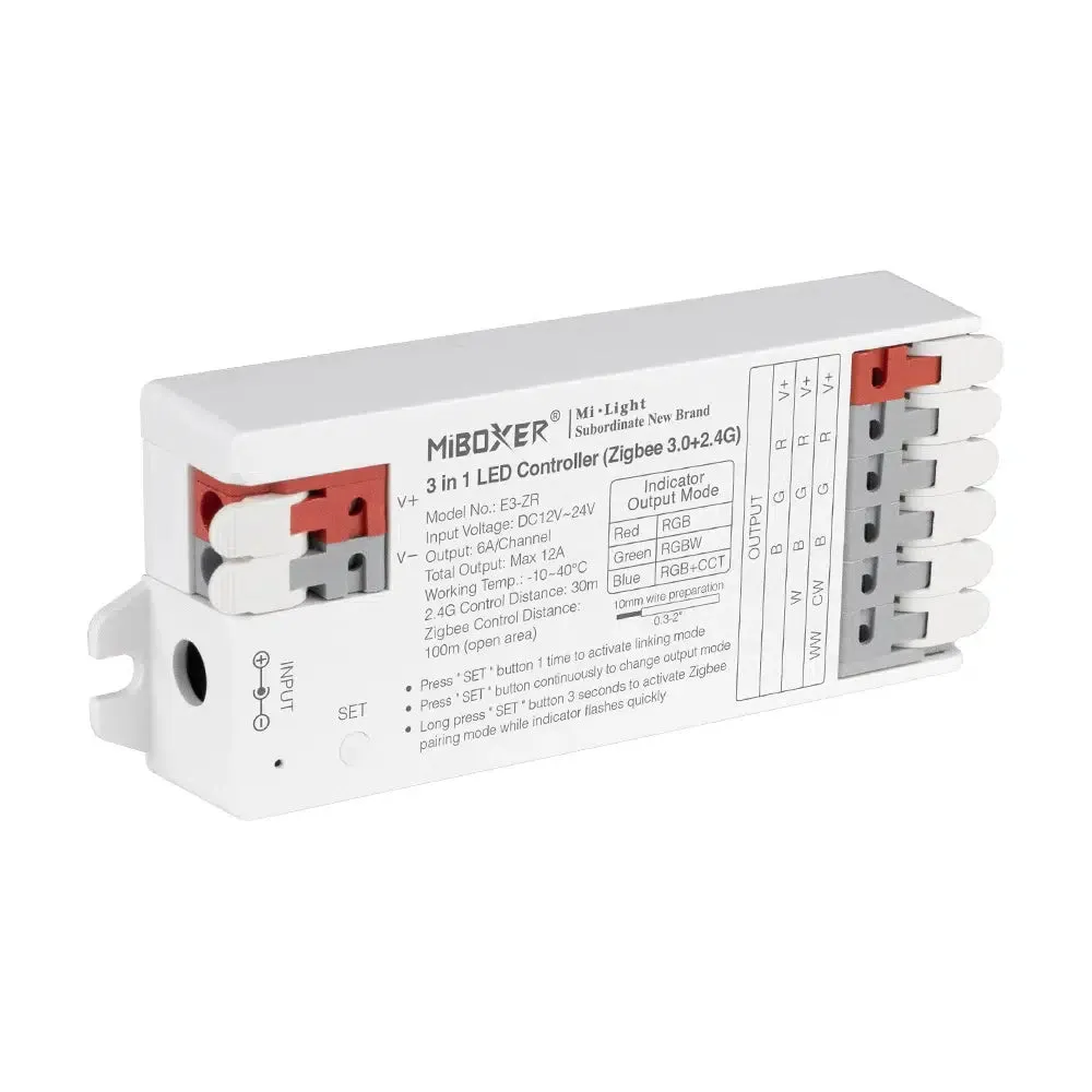 Miboxer Zigbee 3.0 E3-ZR 3 in 1 LED Light Strip Controller 12V-24V