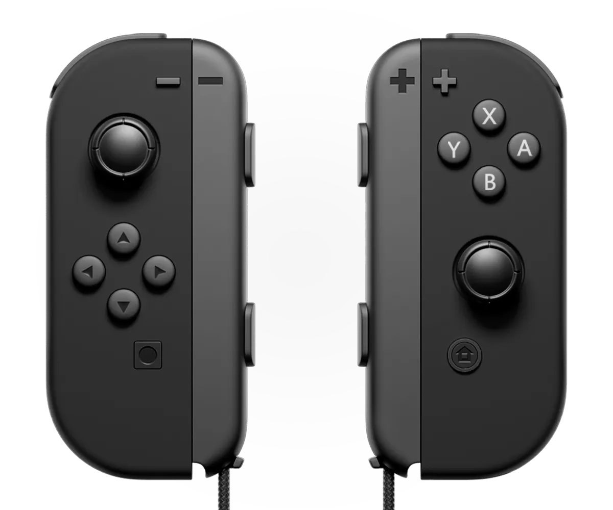 MIDNIGHT BLACK NINTENDO JOY-CON CUSTOM CONTROLLERS