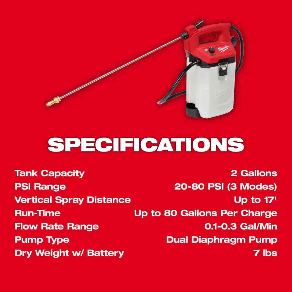 Milwaukee M12 2 Gallon Handheld Sprayer Kit