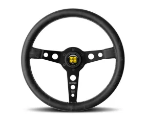 Momo Prototipo Heritage Steering Wheel - 350mm - Black Leather - Black Spokes