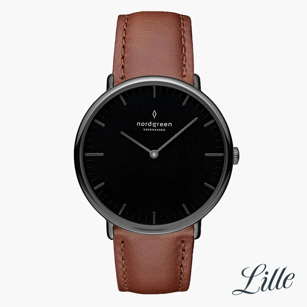 Native | Black Dial - Brown Leather