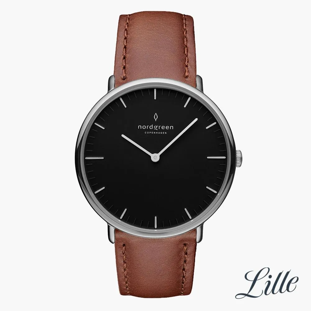 Native | Black Dial - Brown Leather