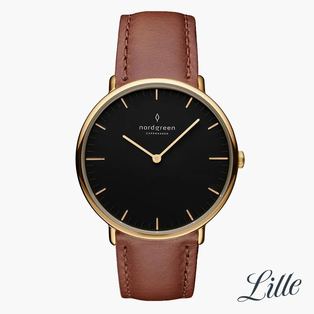 Native | Black Dial - Brown Leather