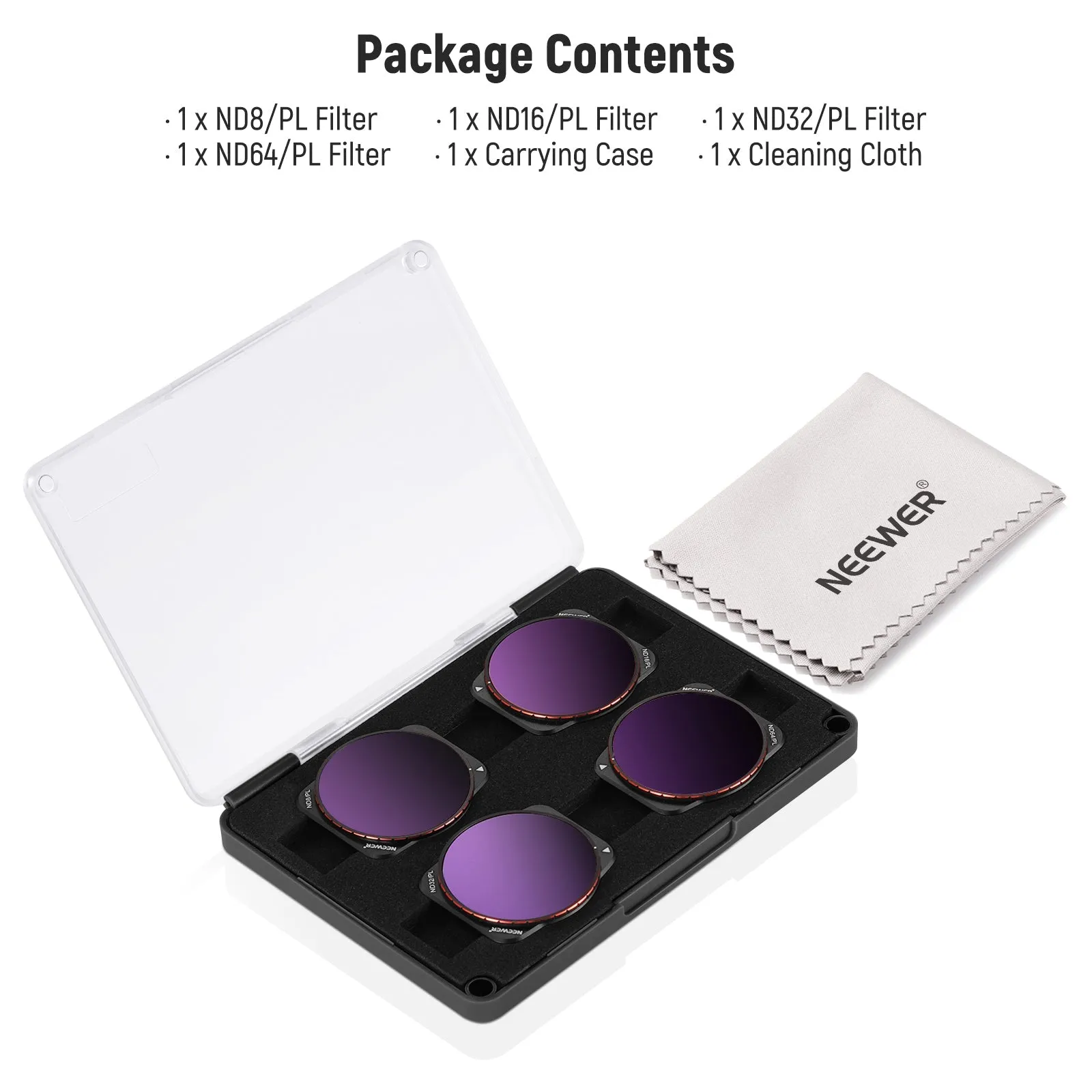 NEEWER 4 Pack ND/PL Filters Set for DJI Air 3