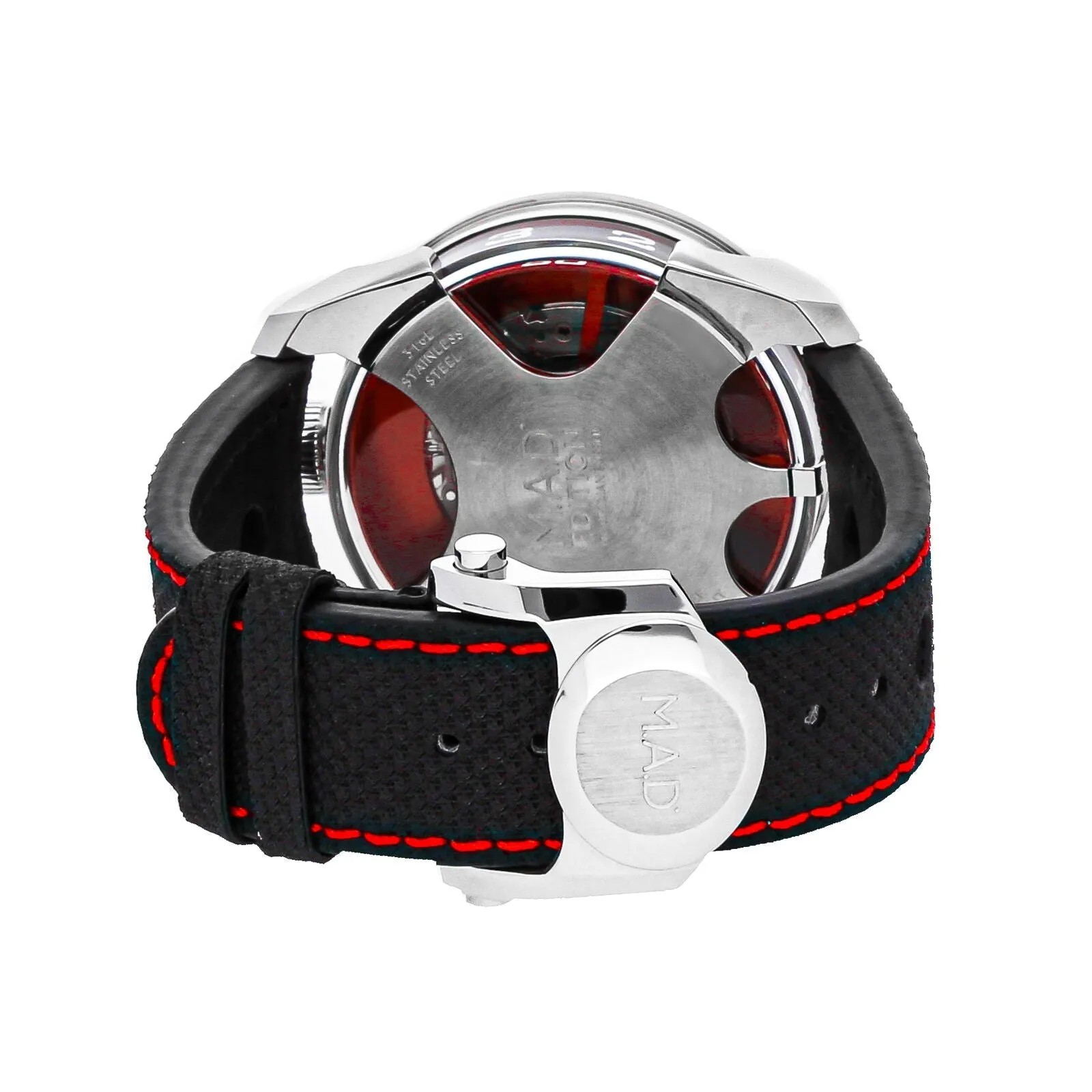 New M.A.D.1 Edition 1 Red by MB&F Automatic Steel Mens 42mm Strap MAD Watch