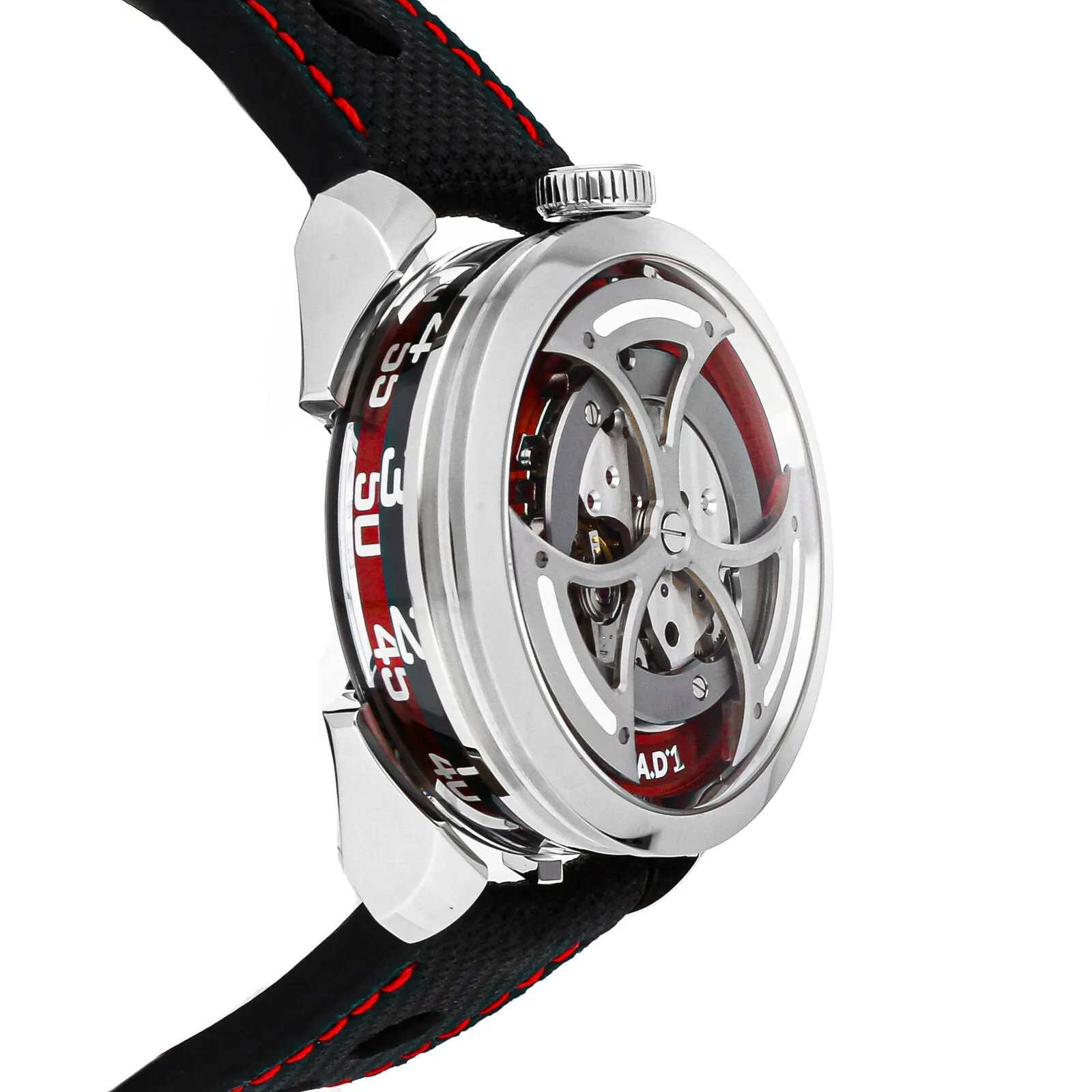 New M.A.D.1 Edition 1 Red by MB&F Automatic Steel Mens 42mm Strap MAD Watch