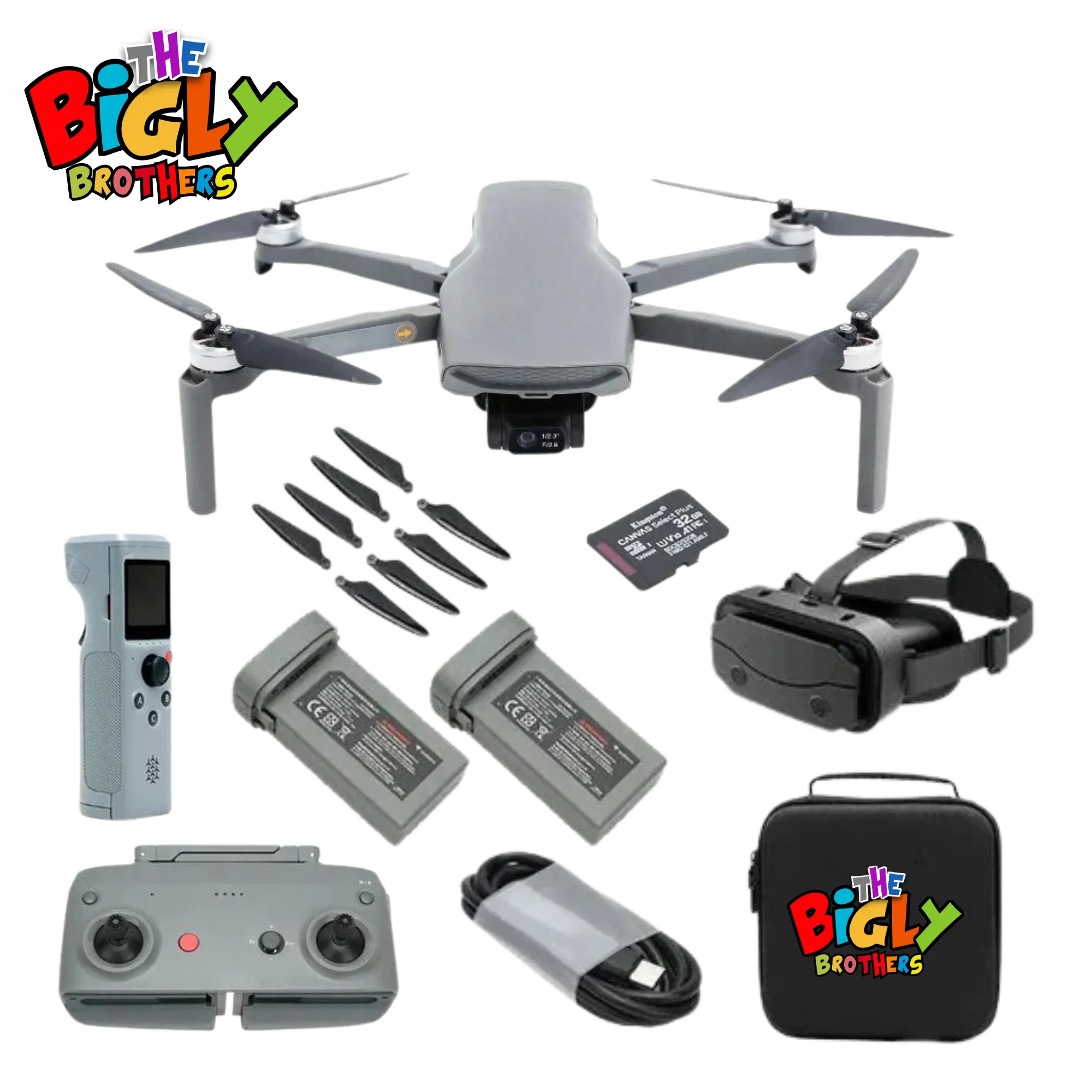 New Release The Bigly Brothers Walker-Air Mini SE FPV Drone, Intelligent Voice Control, One Throw Fly, 48 MP Camera, 58-Mins Flight, 4km Range, 3-Axis Gimbal, GPS System, Follow Me Mode, Below 249g