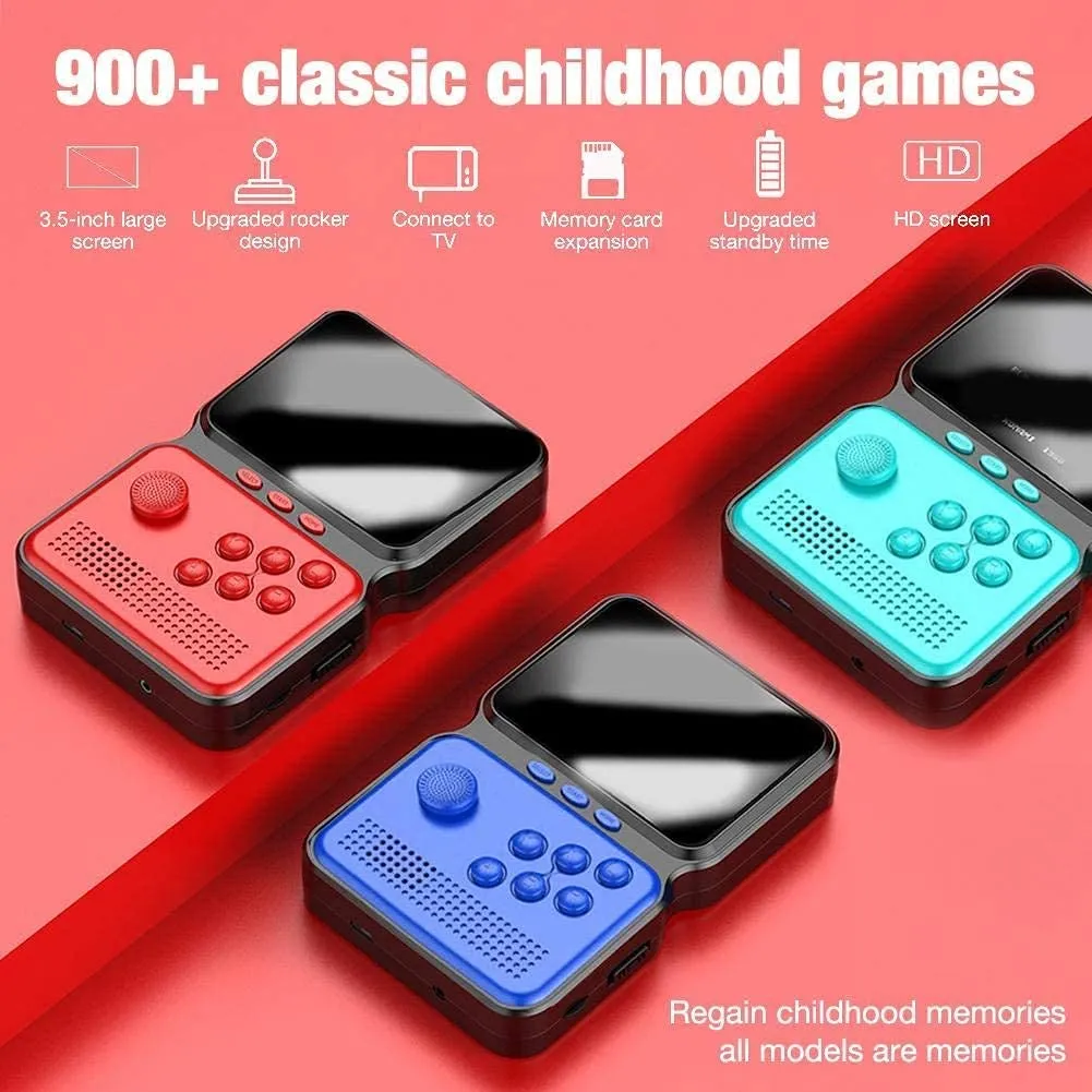 New World 16  8 Bit Arcade Classic Retro Game Console Sup Handheld Game Box 900 Classic Games Support Game Box Power M3 Game Boy TV Birthday Presents for Kids and Adult Random Color