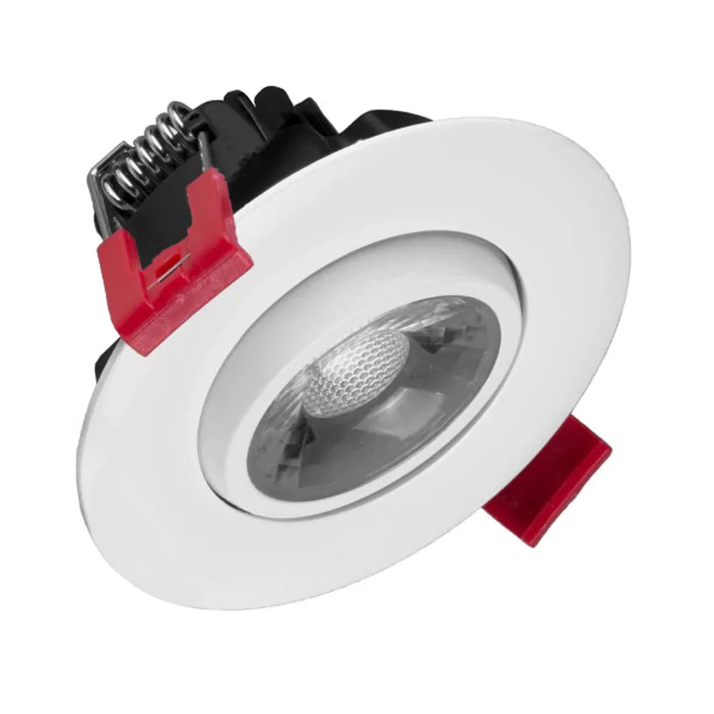 NICOR 3-inch LED Gimbal Recessed Downlight in White, 2700K