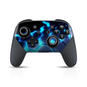 Nintendo Switch Pro CONTROLLER SIGNATURE Abstract BLUE LAVA Skin