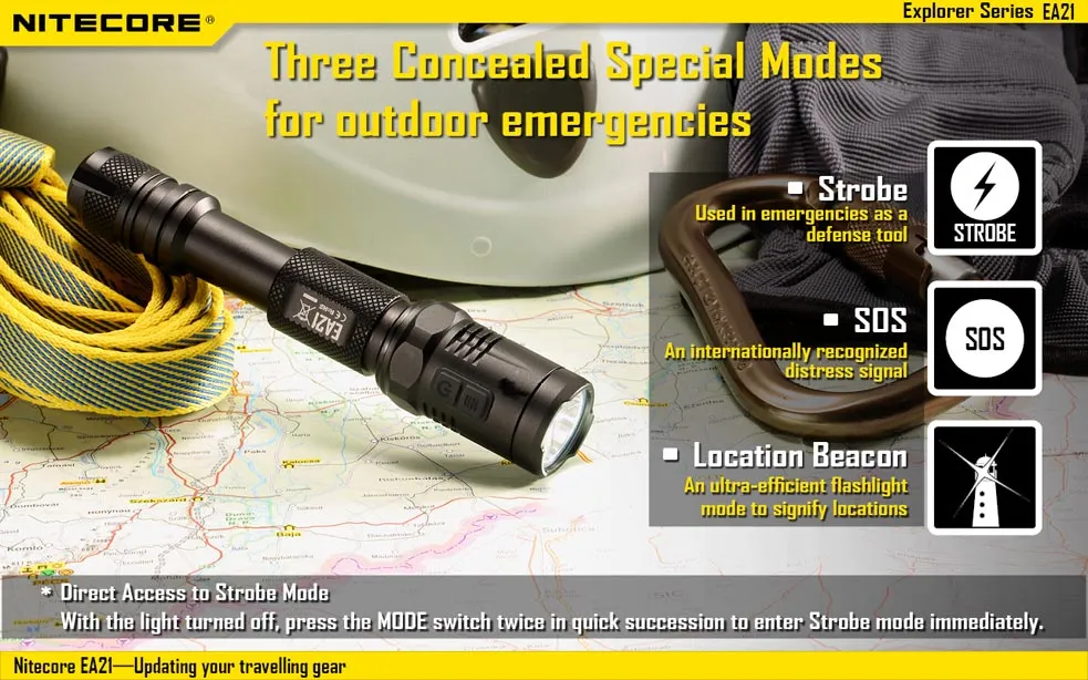 Nitecore EA21 2 x AA CREE XP-G2 R5 360 Lumen LED Flashlight