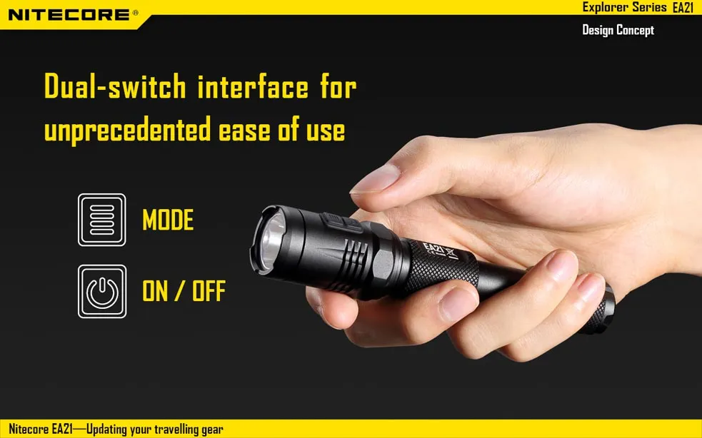 Nitecore EA21 2 x AA CREE XP-G2 R5 360 Lumen LED Flashlight