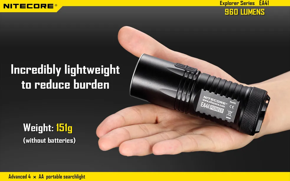 Nitecore EA41 2015 Edition 4 x AA Cree XM-L2 U2 1020 Lumen LED Flashlight