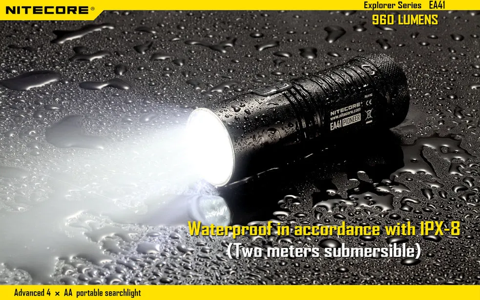 Nitecore EA41 2015 Edition 4 x AA Cree XM-L2 U2 1020 Lumen LED Flashlight