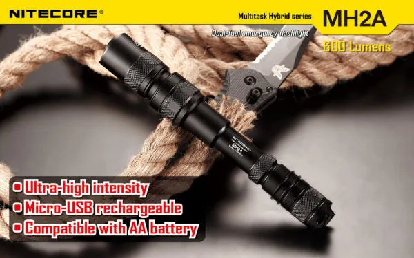 NITECORE MH2A CREE XM-L U2 LED 600 Lumen Rechargeable flashlight