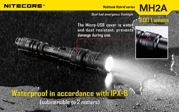 NITECORE MH2A CREE XM-L U2 LED 600 Lumen Rechargeable flashlight