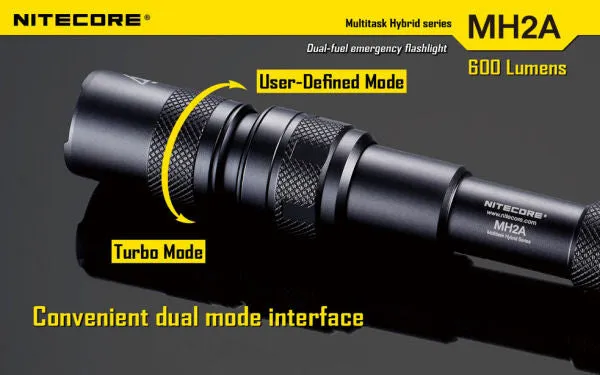 NITECORE MH2A CREE XM-L U2 LED 600 Lumen Rechargeable flashlight