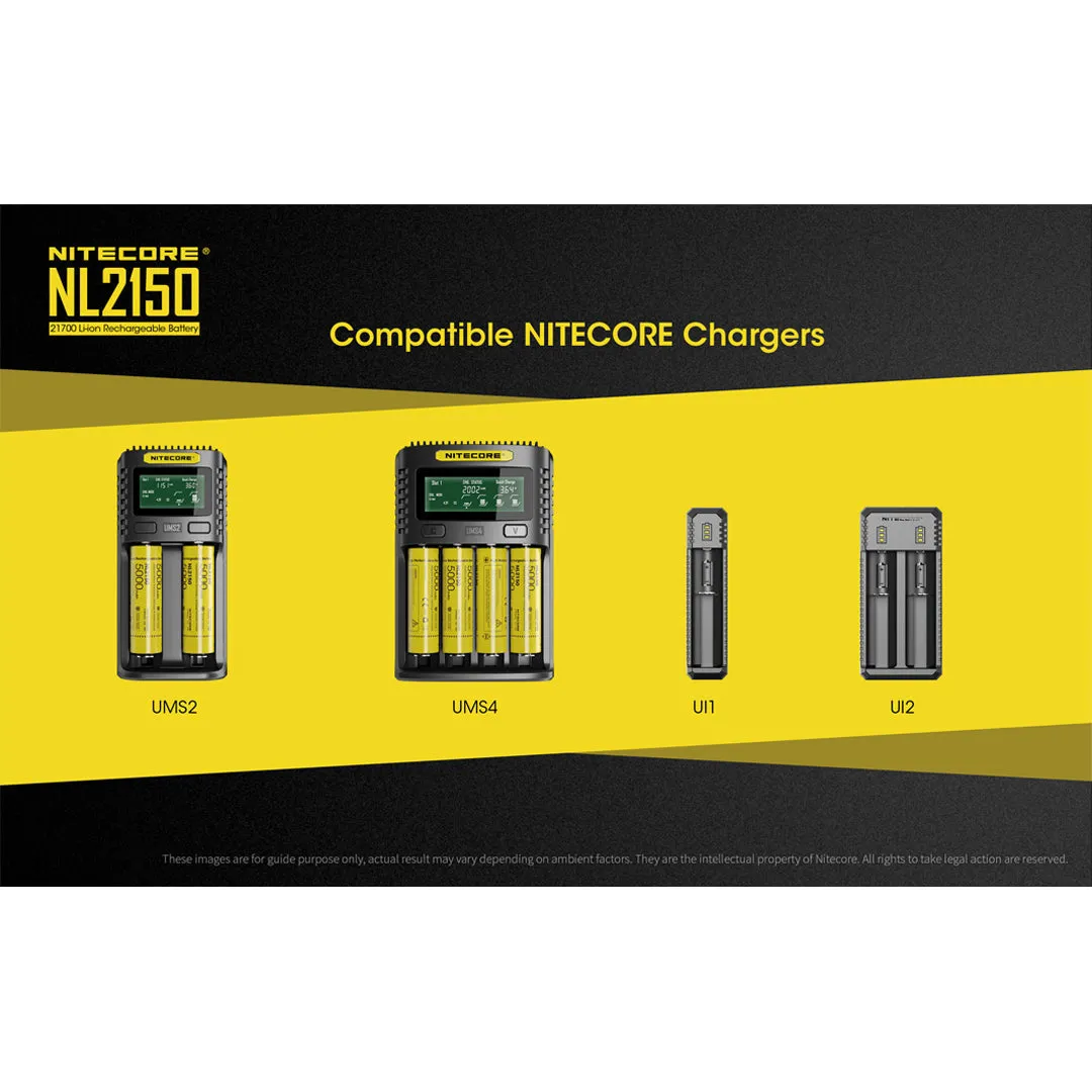 Nitecore NL2150 5000mAh Rechargeable 21700 Li-ion Battery