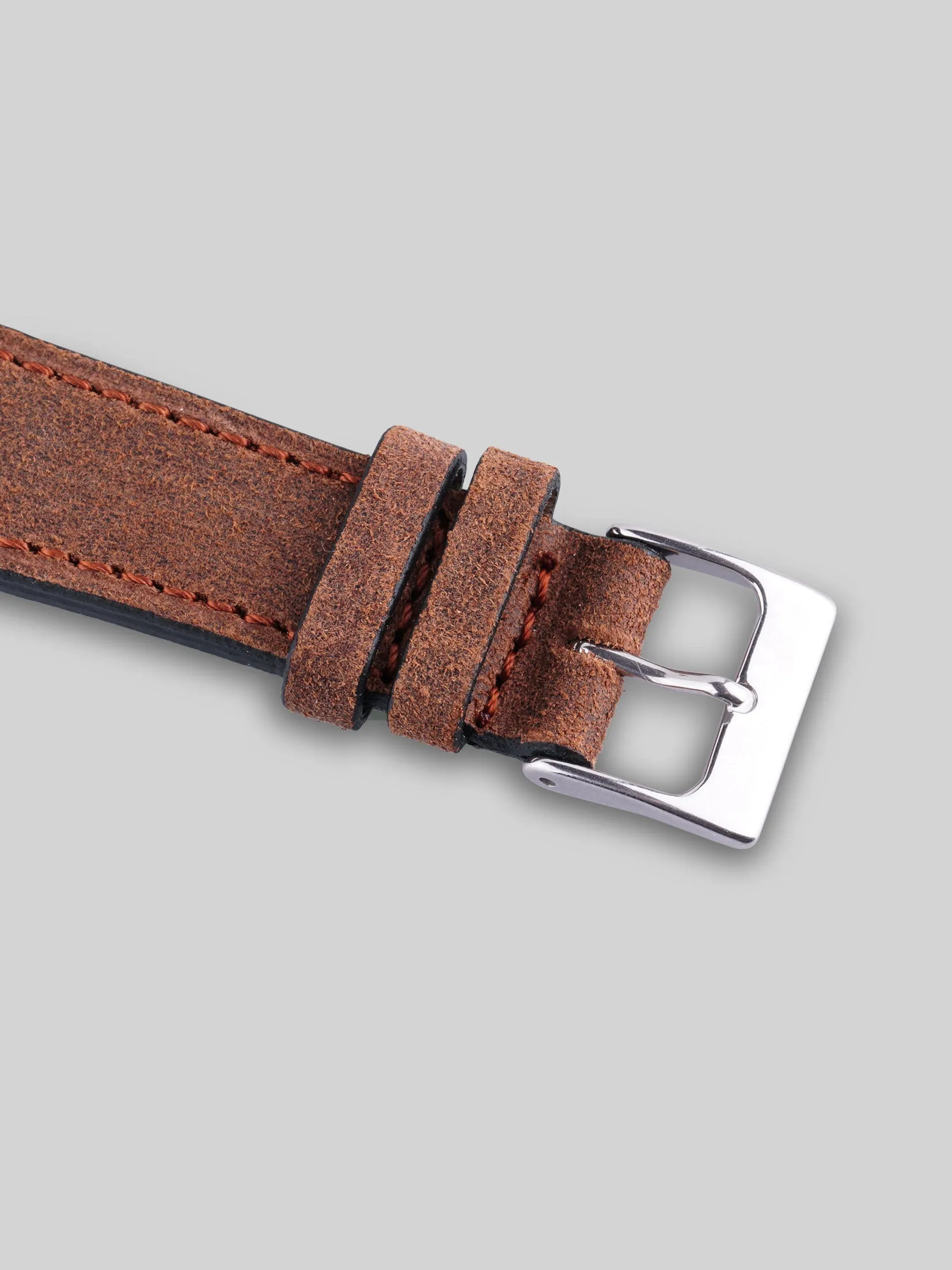 Nubuck Watch Strap - Rust