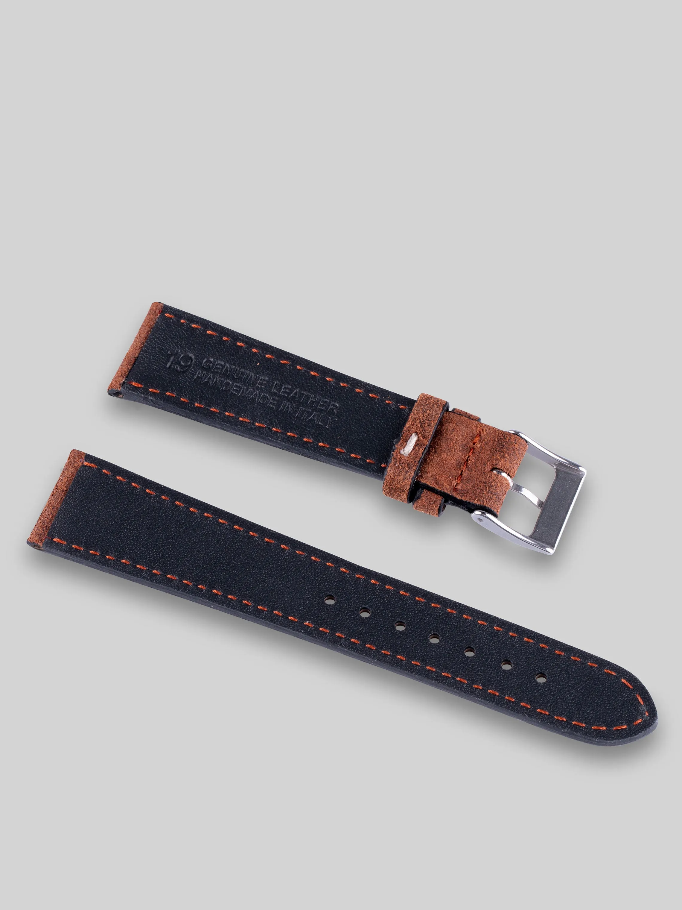 Nubuck Watch Strap - Rust