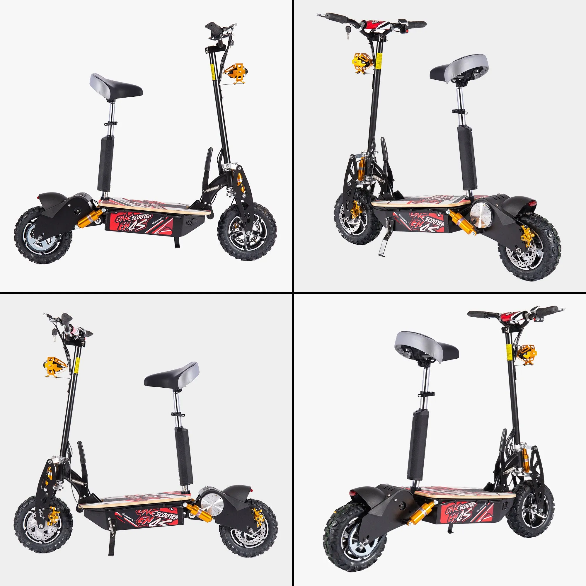 Off Road Adult Electric Foldable Scooter 2000W - 60v 12Ah