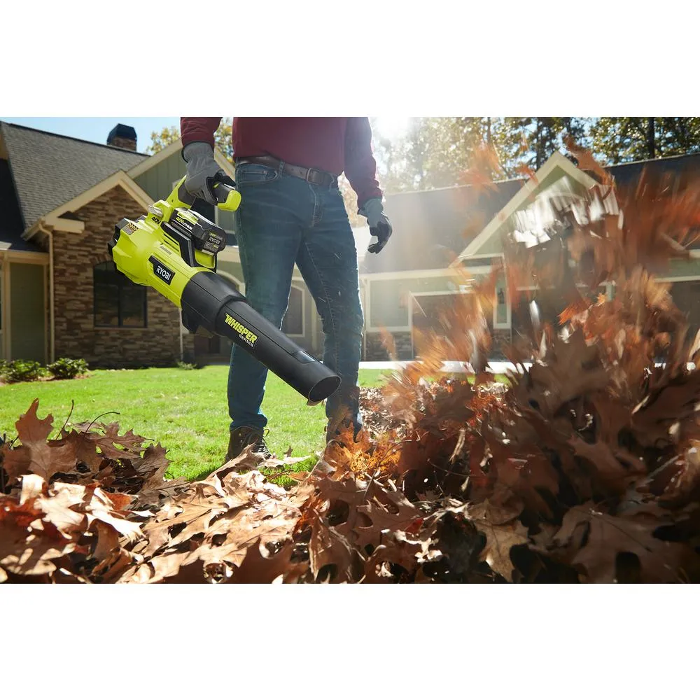 Open Box -  RYOBI RY40470VNM 40-Volt Lithium-Ion Brushless Cordless Leaf Blower w/ Battery