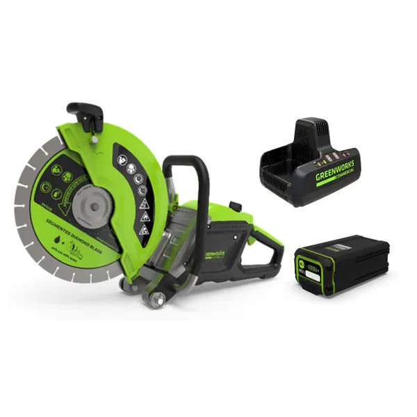 Optimus 82V 14” Power Cutter With (1) 6 Ah Battery and Dual Port Charger