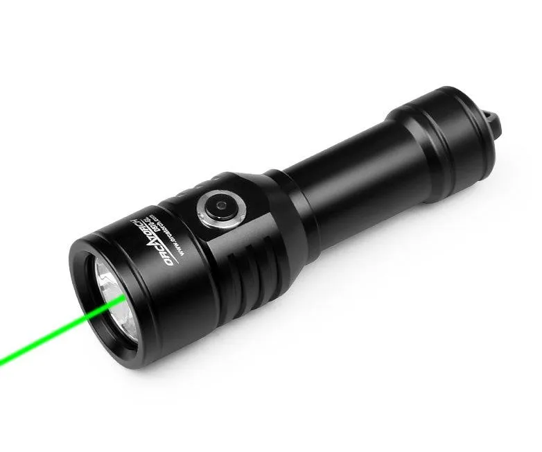 OrcaTorch D570-GL 2-in-1 Beam   Laser Dive Light