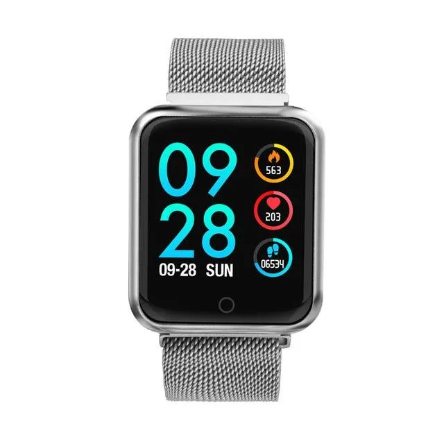 P68 Fitness Smartwatch with Heart Rate and Blood Pressure Monitoring for Xiaomi and Huawei Devices