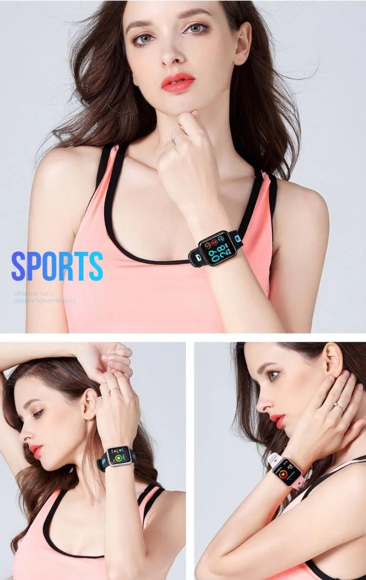 P68 Fitness Smartwatch with Heart Rate and Blood Pressure Monitoring for Xiaomi and Huawei Devices