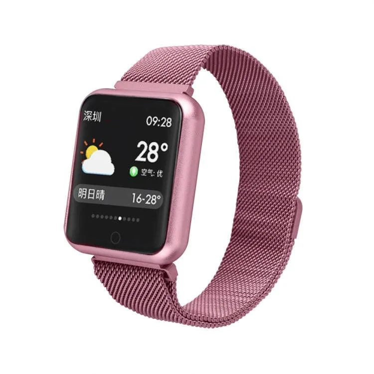 P68 Fitness Smartwatch with Heart Rate and Blood Pressure Monitoring for Xiaomi and Huawei Devices