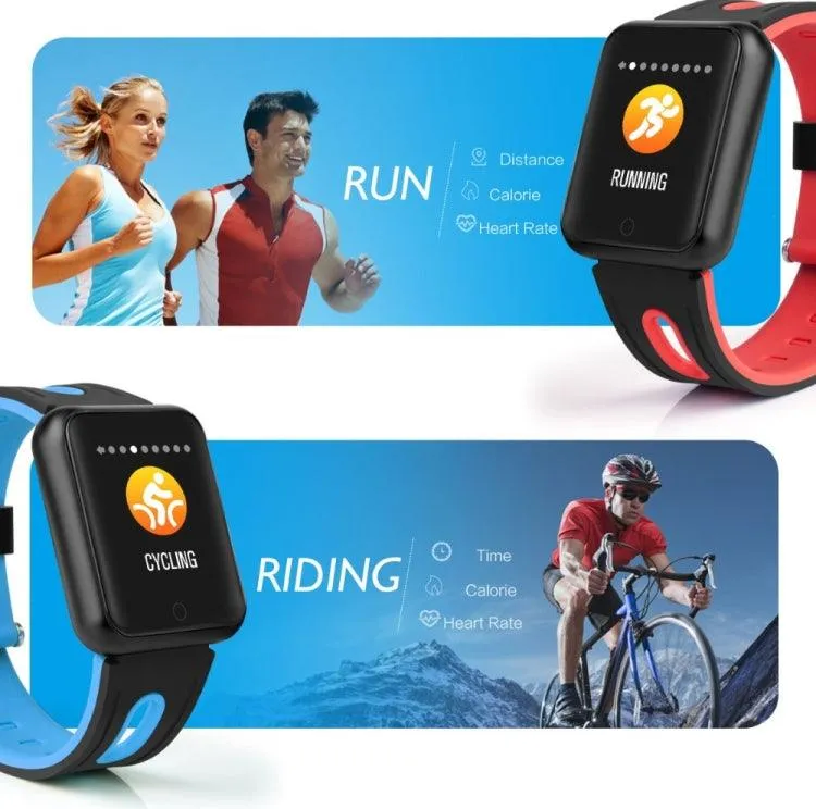 P68 Fitness Smartwatch with Heart Rate and Blood Pressure Monitoring for Xiaomi and Huawei Devices