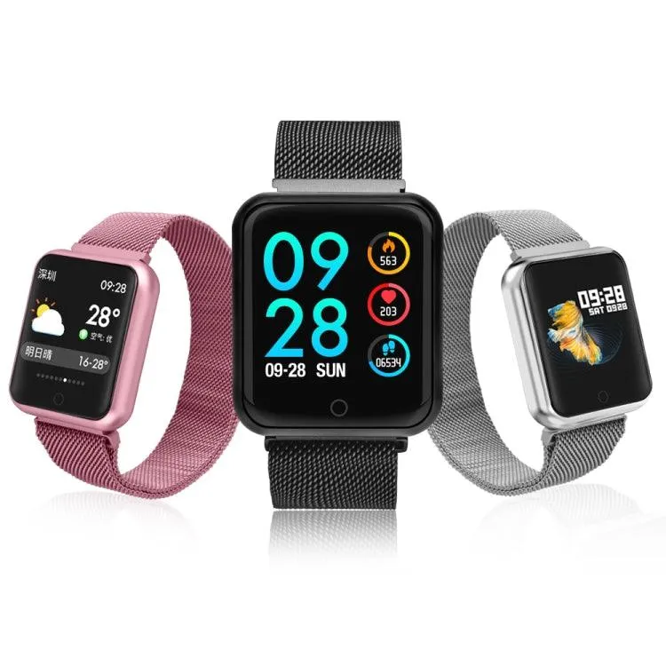 P68 Fitness Smartwatch with Heart Rate and Blood Pressure Monitoring for Xiaomi and Huawei Devices