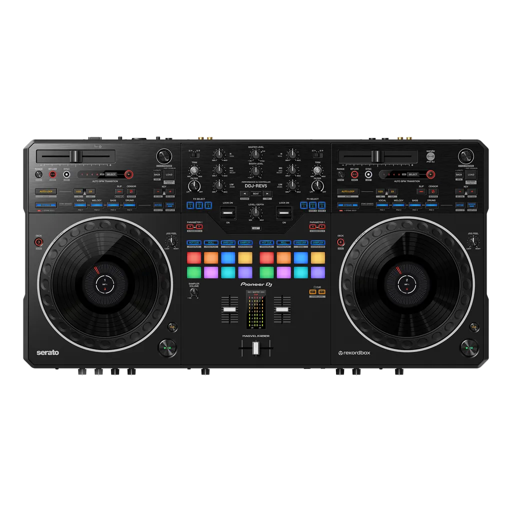 Pioneer DJ DDJ-REV5 4-deck Serato DJ Pro and Rekordbox DJ Controller