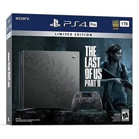 Play Station 4 Pro 1TB Limited Edition The Last of Us Part 2 Console Bundle - Black