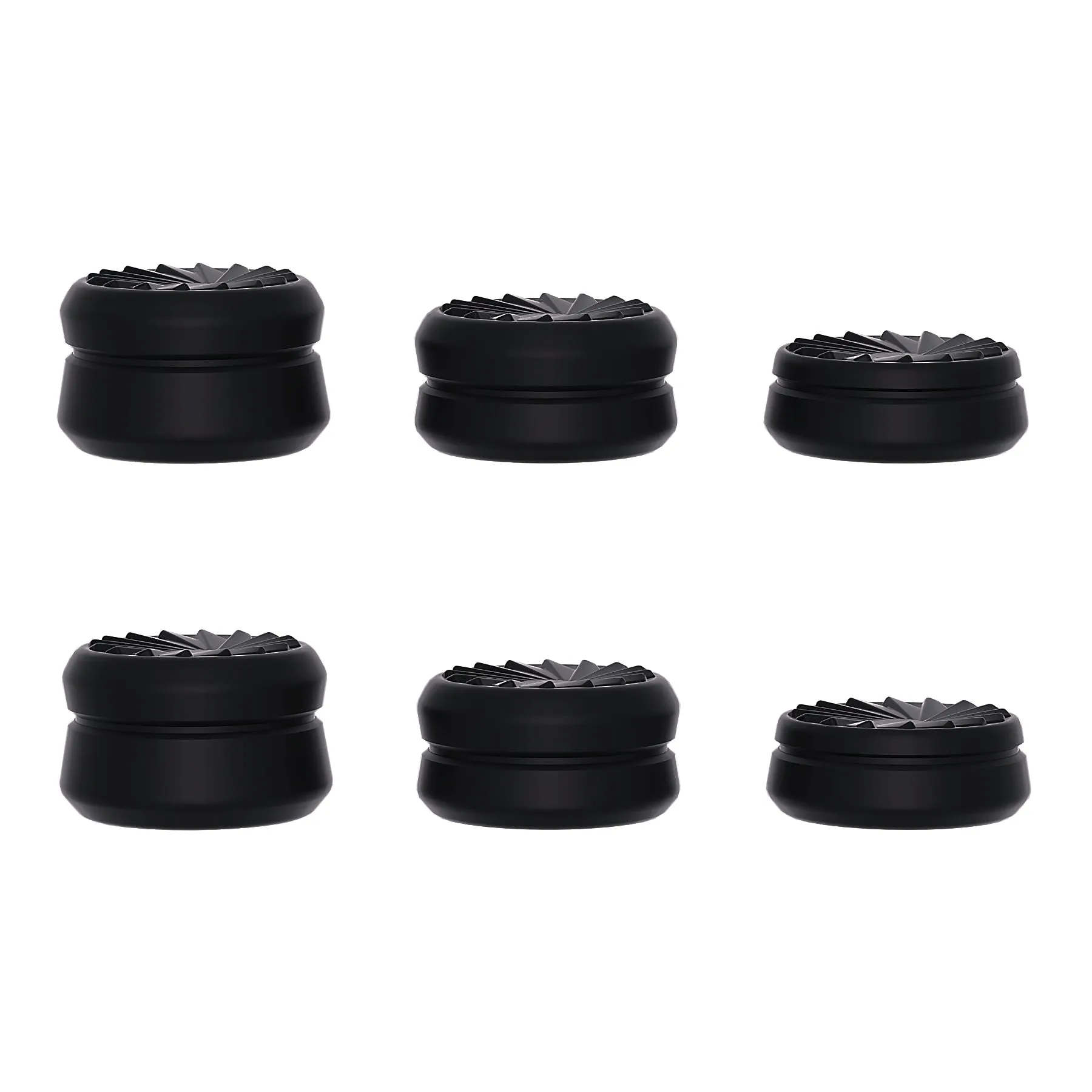 PlayVital 3 Height Turbine Thumbs Cushion Caps Thumb Grips for ps5, for ps4, Thumbstick Grip Cover for Xbox Core Wireless Controller, Thumb Grips for Xbox One, Elite Series 2, for Switch Pro - Black - PJM3052