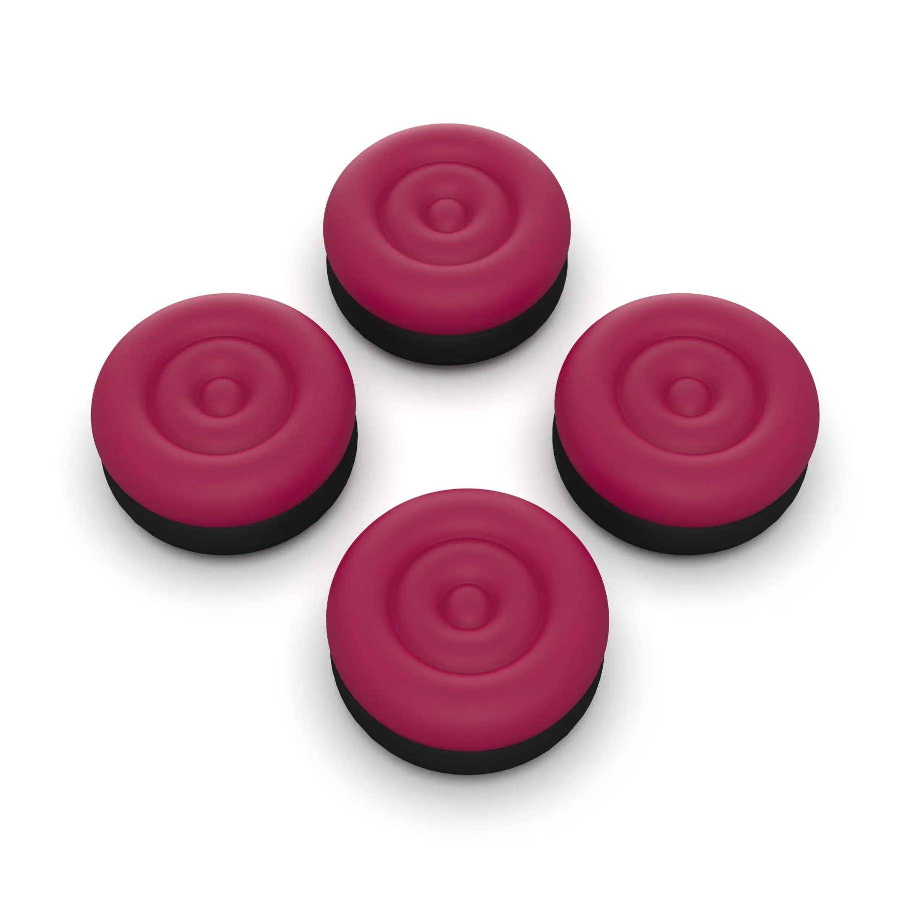 PlayVital Thumbs Cushion Caps Thumb Grips for ps5, for ps4, Thumbstick Grip Cover for Xbox Series X/S, Thumb Grip Caps for Xbox One, Elite Series 2, for Switch Pro Controller - Cosmic Red & Black - PJM3039