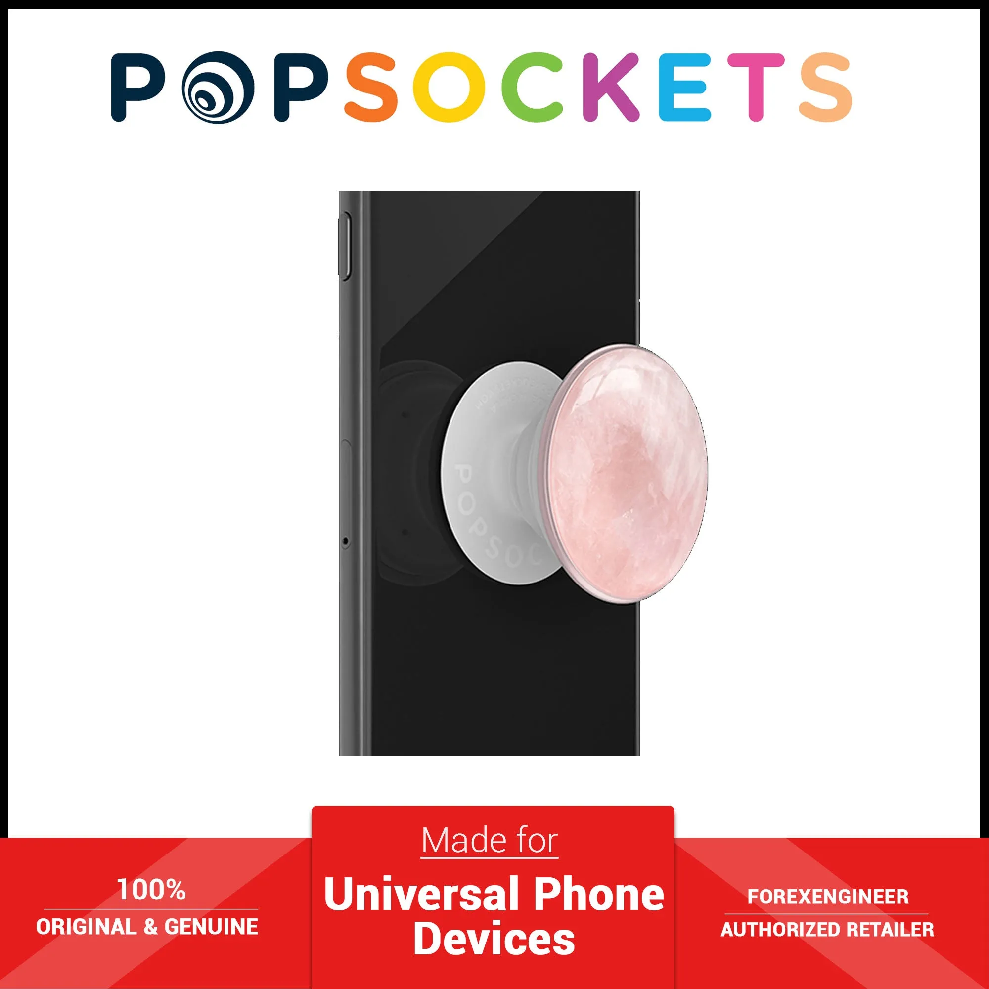 PopSockets Swappable Luxe - Genuine Rose Quartz (Barcode: 842978158587 )