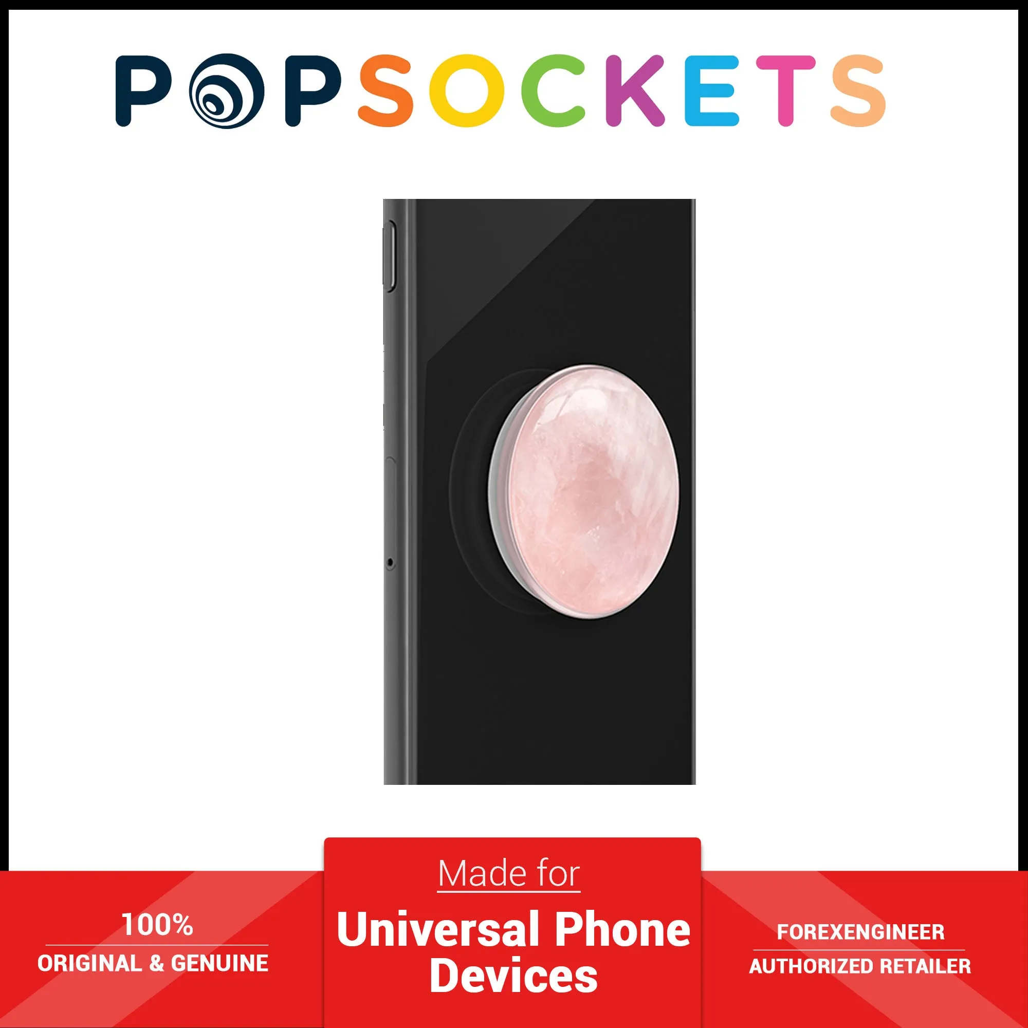 PopSockets Swappable Luxe - Genuine Rose Quartz (Barcode: 842978158587 )