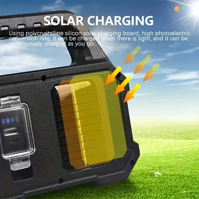 Portable Solar Searchlight for Camping and Outdoor Activities