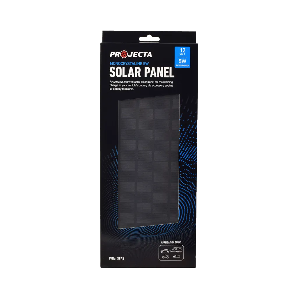 PROJECTA Amorphous 12V 5W Maintenance Solar Panel SPA5