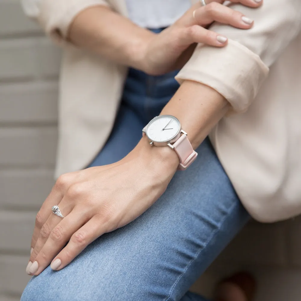 Quick Release Silicone Watch Band - Pale Rose