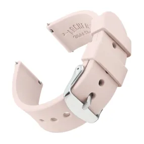 Quick Release Silicone Watch Band - Pale Rose