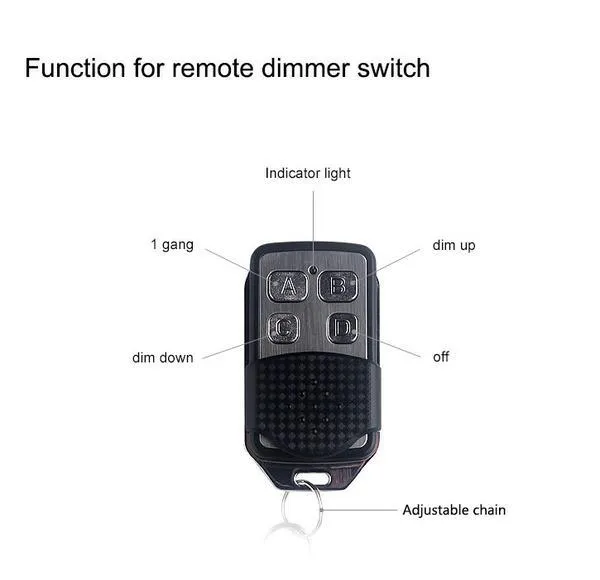 RC0001 Small Remote Controller Light Switch Wireless RF433