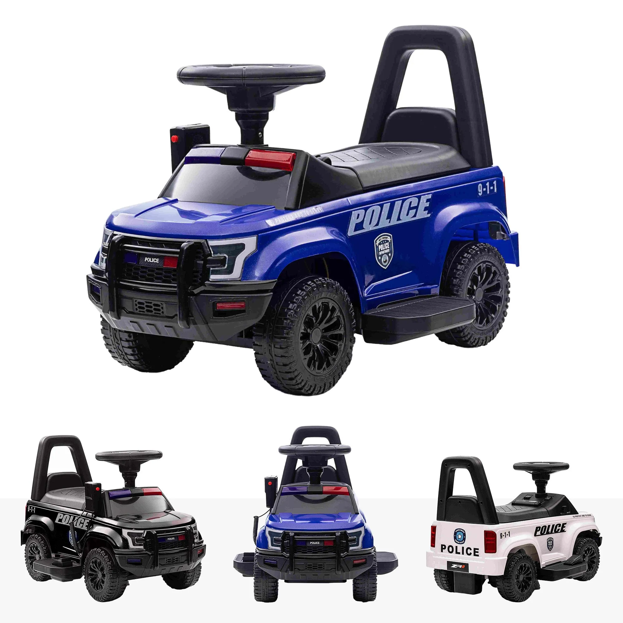 RiiRoo 6V Police Pursuit Push Along & Electric