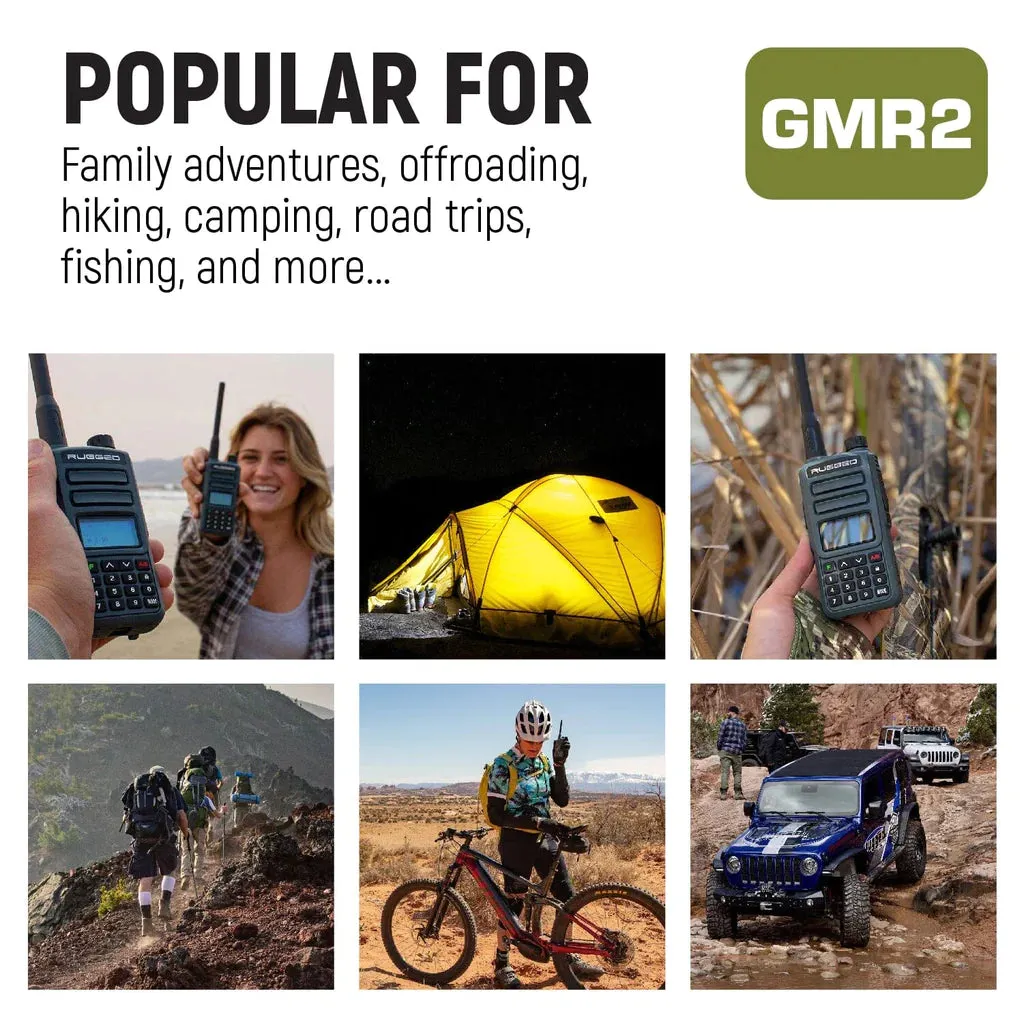 Rugged Radios ADVENTURE PACK - Rugged GMR2 GMRS and FRS Hand Held Radios pair