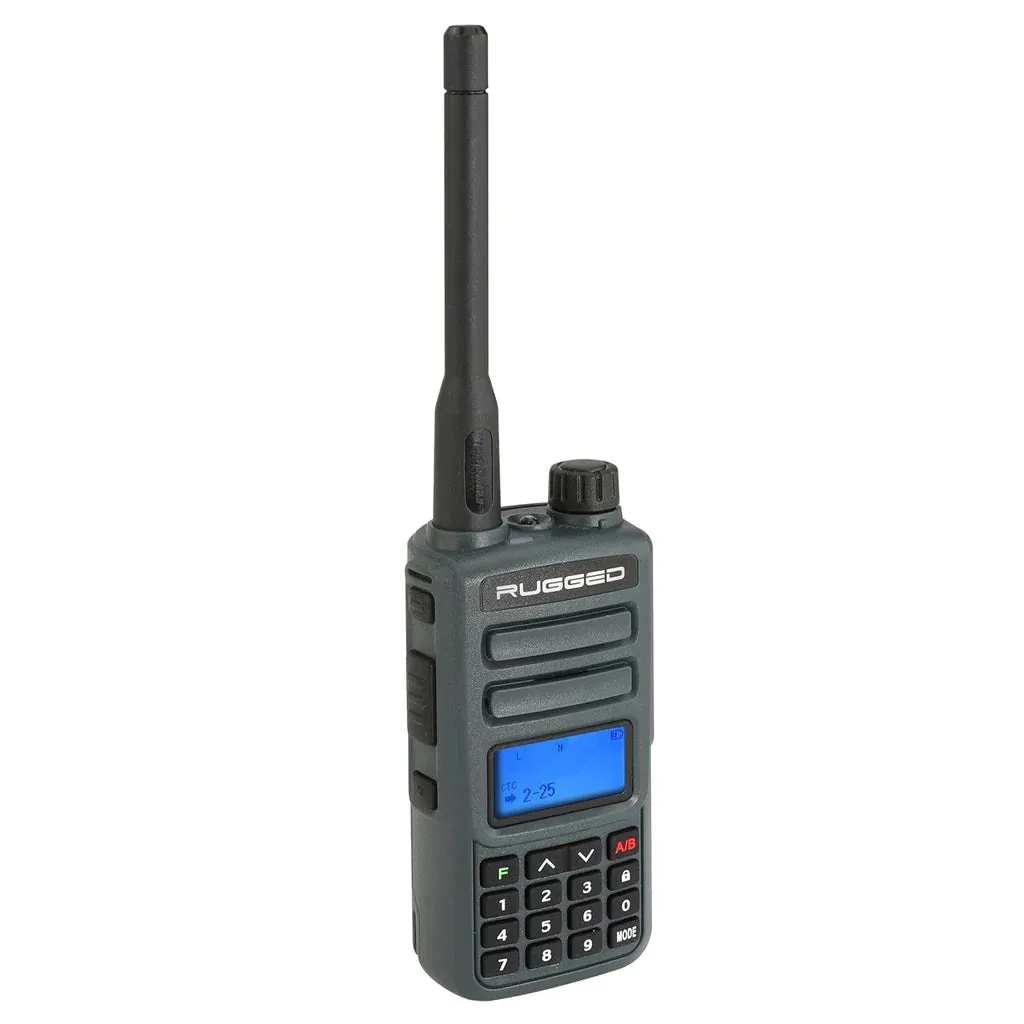 Rugged Radios GMR2 GMRS and FRS Two Way Handheld Radio - Grey